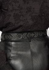 Celba Embroidered Rivet Belt