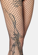 Vorth Metallic Fishnet Tights