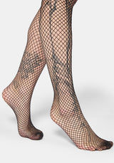 Vorth Metallic Fishnet Tights