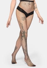 Vorth Metallic Fishnet Tights