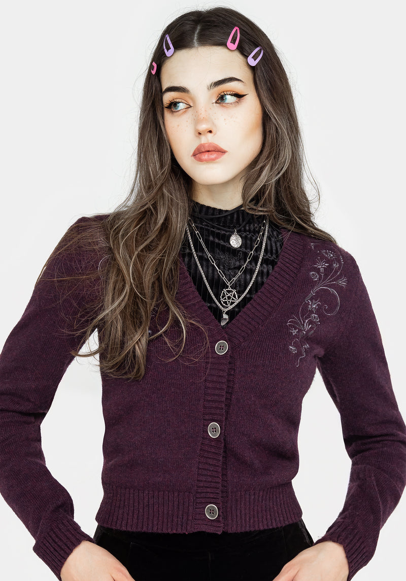 Poe Embroidered Cardigan