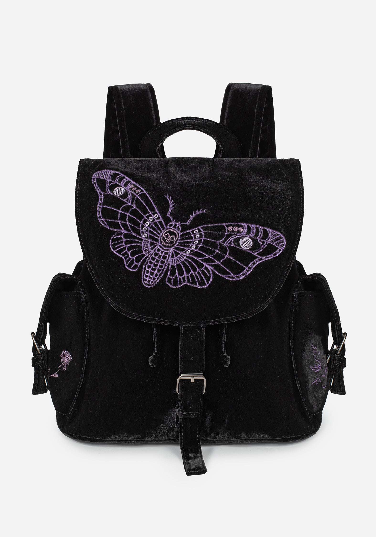 Disturbia | Atropos Moth Embroidered Satchel Backpack | Handbags