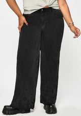 Ayr Broderie Straight Leg Denim Jean