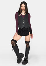 Maleah Embroidered Denim Waistcoat