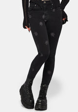 Selin Embroidered Denim Skinny Jean