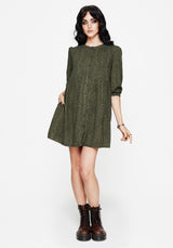 Francesca Dragon Printed Button Up Smock Mini Dress
