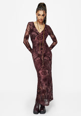 Loveday Paisley Printed Long Sleeve Midi Dress