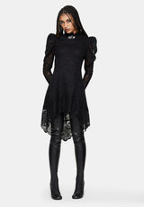 Lyra High Neck Lace Mini Dress