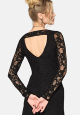 Stray Lace Long Sleeve Gown