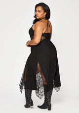 Endora Lace Side Panel Halterneck Maxi Dress