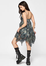 Thalassa Print Tendril Mini Dress
