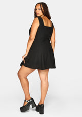 Tasmina Lace Up Front Mini Dress