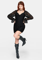 Lena Lace Up Front Mini Dress