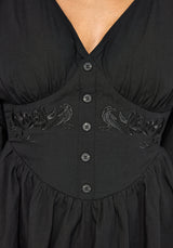 Sanct Embroidered Batwing Mini Dress