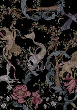 Merunicorn Enchanted Forest Print Ruched Corset Top
