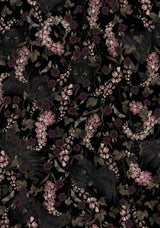 Noctua Owl Foxglove Printed Tiered Midaxi Dress
