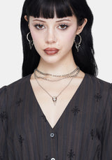 Corvus Bird Skull Hoops