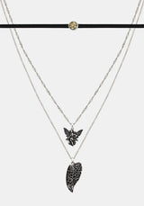 Sylvaine Fairy Trapped Flower Layered Necklace