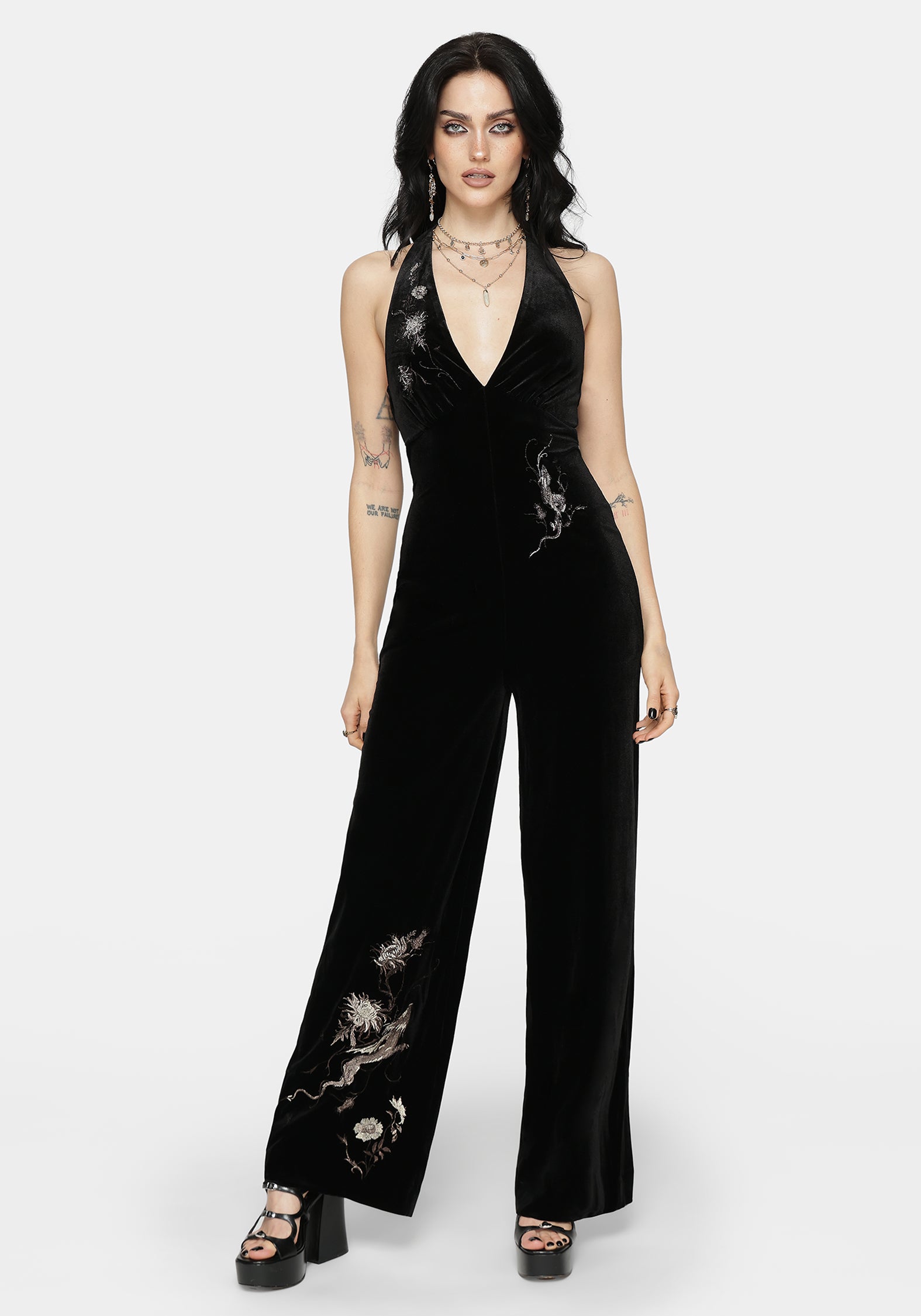 Whim Dragon Halter Jumpsuit – Disturbia