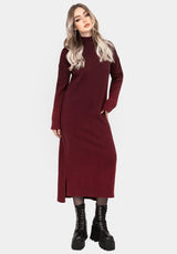 Nightjar Ombre Knit Maxi Dress - Red