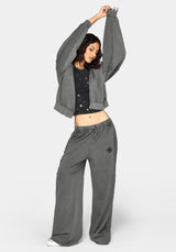 Mio Witches Knot Distressed Seam Hoodie