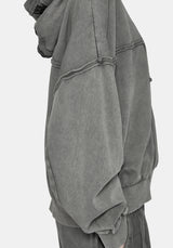 Mio Witches Knot Distressed Seam Hoodie