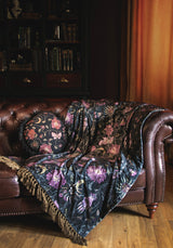 Angela Folk Embroidered Round Cushion