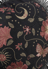 Angela Folk Embroidered Round Cushion