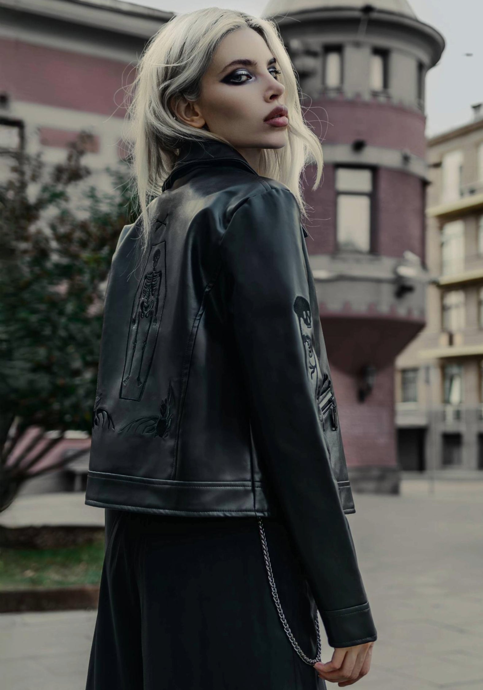 Mori Oversized Faux Leather Jacket