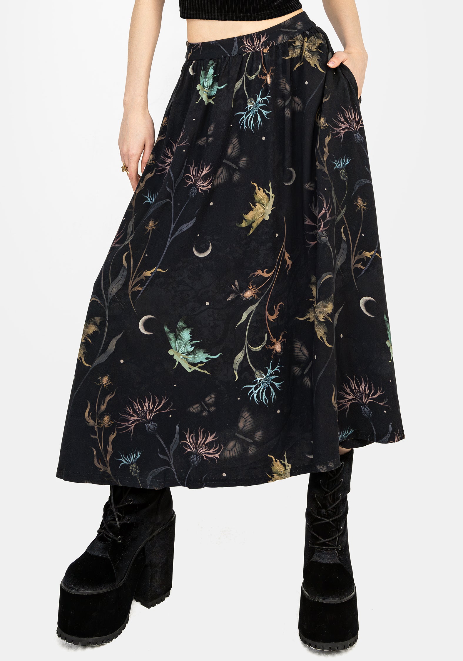 Srmarlee Midi Skirt Skirts Shorts Dried Herb