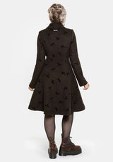 Starling Crow Embossed Wool-Blend Coat