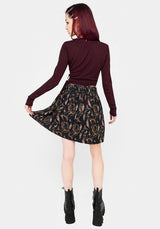 Atropos Button Front Mini Skirt
