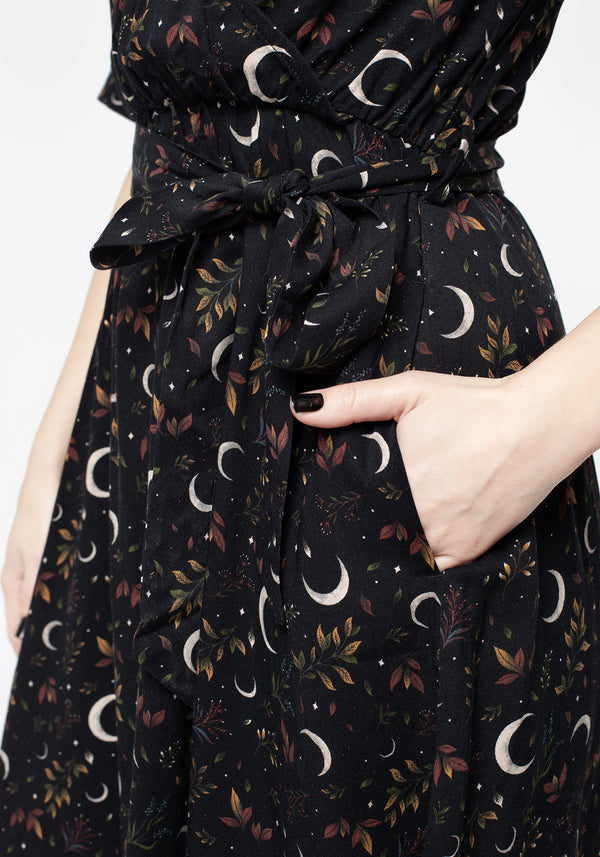 Sickle Moon Mini Wrap Dress