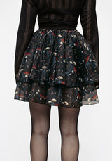 Amanita Organza Layered Mini Skirt