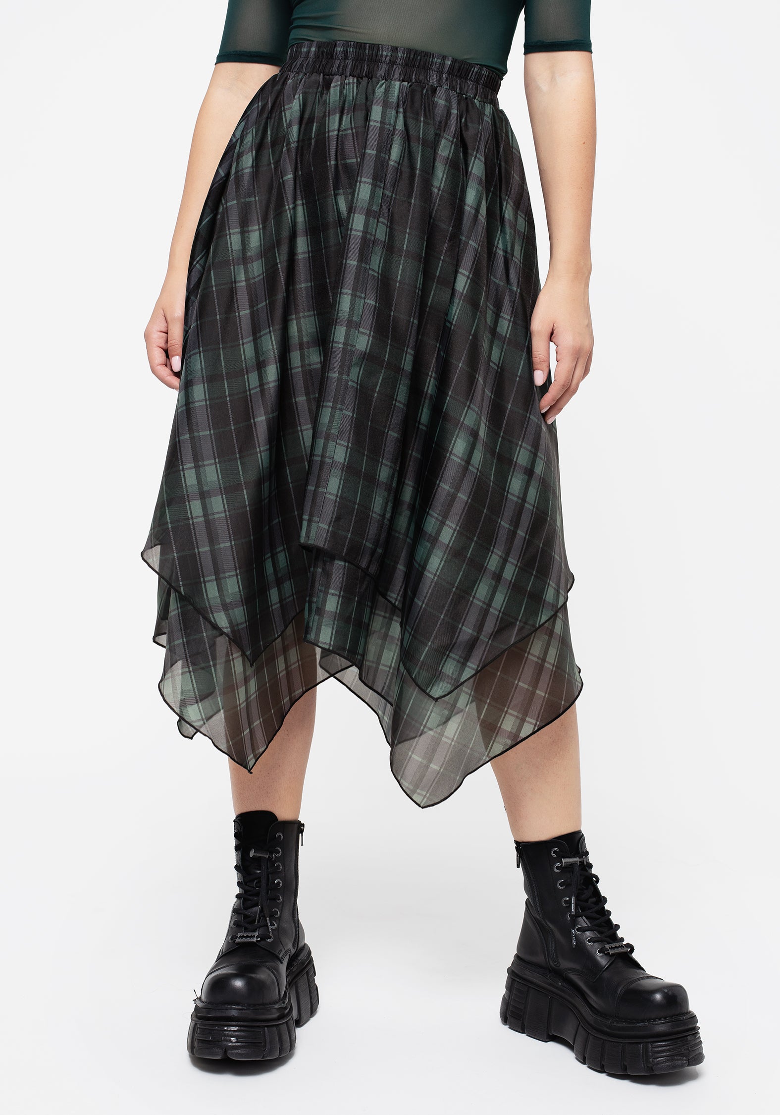 disturbia-checkmate-layered-organza-handkerchief-hem-skirt-skirts