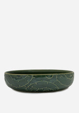 Rosethorn Floral Embossed Pasta Bowl (4 Piece Set)