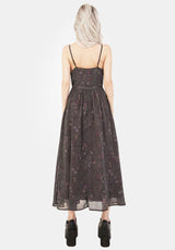 Arnora Chiffon Lace Insert Cami Midaxi Dress