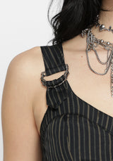 Jenna Stripe D-Ring Buckle Cami Top