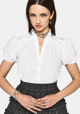 Despair Cotton Thistle Embroidered Short Sleeve Shirt