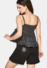 Caledon Check Gauze Tiered Cami