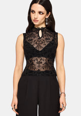 Mae Flock Mesh Keyhole Tank