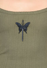 Lunar Sword Embroidered Pointelle Cami
