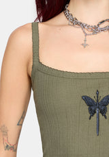 Lunar Sword Embroidered Pointelle Cami