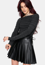 Zuri Distressed Long Sleeve Top