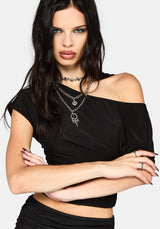 Neevah Slinky Short Sleeve Top