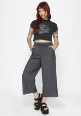 Penny Charcoal Stripe Culotte