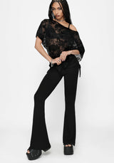 Khia Ruched Jersey Flare