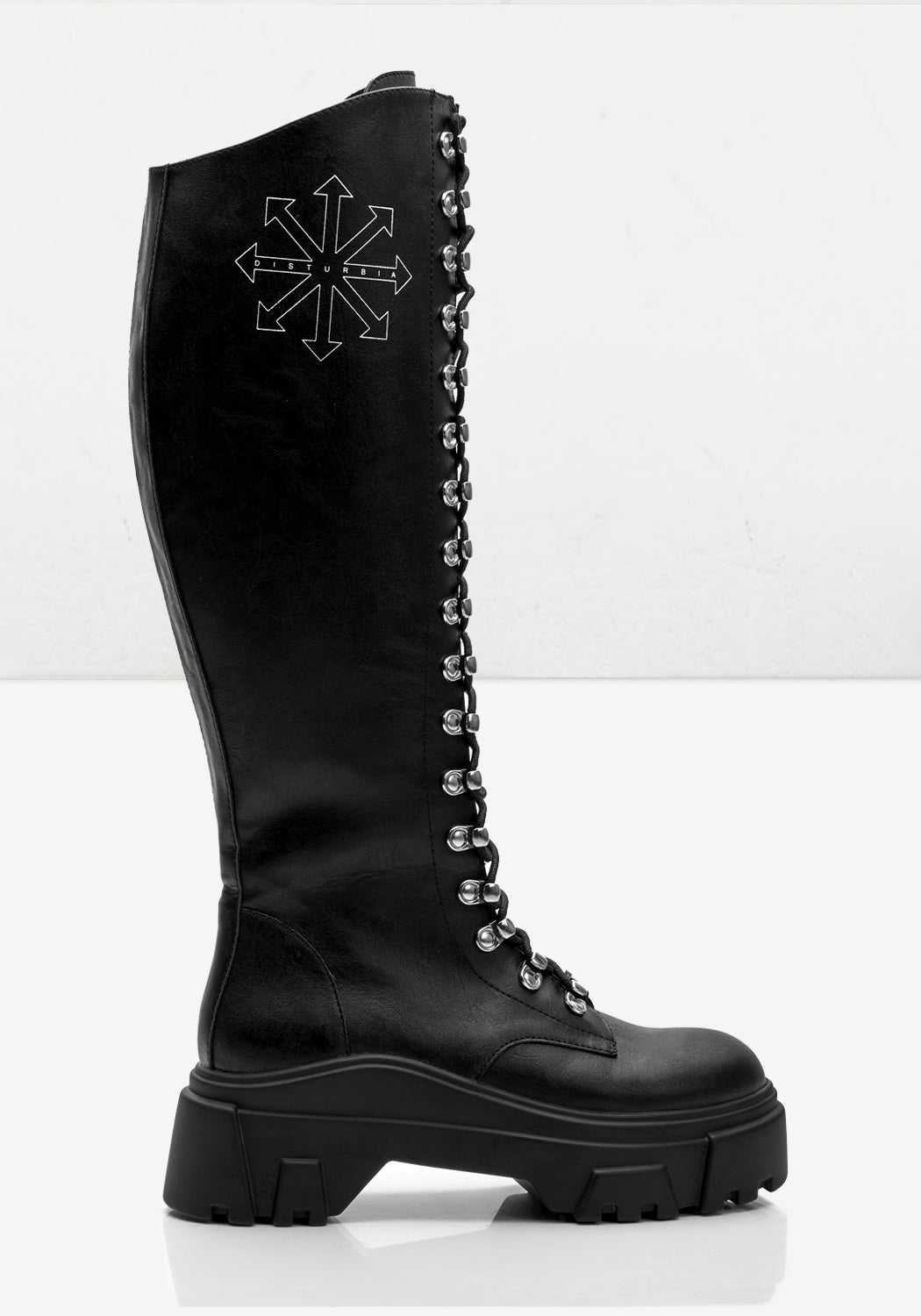 l-carnitine boots uk Davina Leather Knee High Lace Up Utility - Extra Wide Fit (EEE) Curvy Calf KARL LAGERFELD FLINT MID CUT