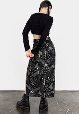 Hecate's Garden Split Midi Skirt