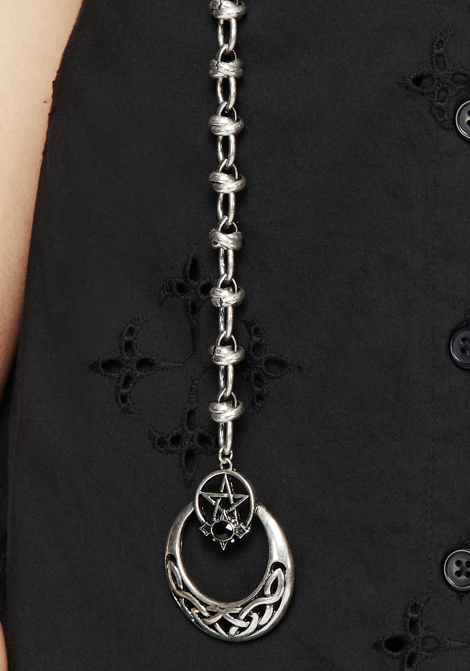 Druantia Pentagram Moon Chain Belt